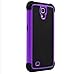 Galaxy Mega 6.3 I9200 Case, [Non-Slip] [Slim Perfect-Fit] [Drop Protection] [Shock-Absorption] [Impact Resistant] Hybrid Dual Layer Mega 6.3 Case, [Hard Plastic with TPU/ Soft Silicone] Protective Case Rubber Bumper Slim Cover Case for Samsung Galaxy Mega 6.3 I9200 + Screen Protector (Purple)