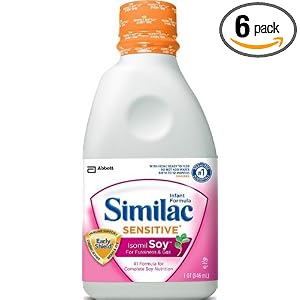 Isomil Advance Soy Formula with Iron, Ready to Feed, Case of Six Bottles- each 32 Fluid Ounces