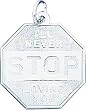 Sterling Silver I'll Never Stop Loving You Charm