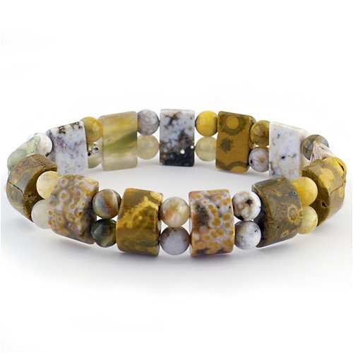 Cute Stretchy Ocean Jasper Bracelet