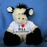 Plush Stuffed Cow (Lazy Daisy) toy with I Love Bill Richardson t-shirt