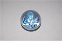 Pastel blue mini handmade glass flower paperweight