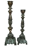 Crestview Golden Bronze Candleholders set/2 CVCHD926 2PK