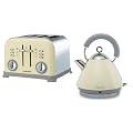 MORPHY RICHARDS ACCENTS CREAM KETTLE 1.5 LITRE (44377) & 4 SLICE CREAM TOASTER (44038) SET