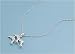 Sterling Silver Necklace - Plain Silver with Dolphins - 17in Length - Charm Size: 17mm