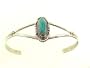 Beautiful! Genuine Navajo Sterling-silver long oval Turquoise Women's Bracelet