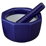 HIC Porcelain Octaganol Mortar and Pestle 4.5-Inch