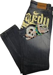 Men's Ed Hardy Jeans Denim Harv Bulldog Signature Harvest Moon