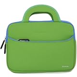 Evecase 8.9 ~ 10.1 inch Tablet Notebook Ultra-Portable Neoprene Zipper Carrying Sleeve Case Bag with Accessory Pocket - Green/Blue
