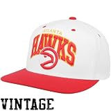Mitchell & Ness Atlanta Hawks Red-White Arch Two-Tone Snapback Adjustable Hat