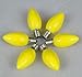 Novelty Lights 25 Pack C9 Ceramic Outdoor Christmas Replacement Bulbs, Yellow, E17/C9 Intermediate Base, 7 Watt
