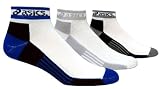 ASICS Tactel Microfiber Low Quarter Running Sock (3-Pack) (Assorted,Large)