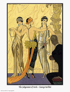 JUDGEMENT OF PARIS Art Deco Fashion Art Print by George Barbier