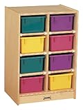 8 Tray Mobile Storage With Clear Trays - School & Play Furniture
