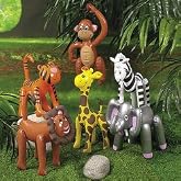 Inflatable Zoo Jungle Animal Assortment (12 pcs)