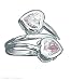 Sterling Silver Cubic Zirconia Heart Ring Wrap
