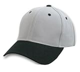 Plain Grey Black Adjustable Hat