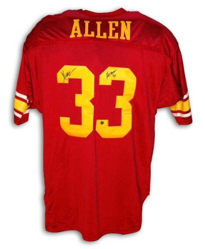 Autographed Marcus Allen Usc Red Throwback Jersey Inscribed Heisman 81