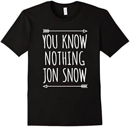 Men's You Know Nothing Jon Snow GOT T-shirt Medium Black