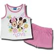 Minnie & Mickey "Smitten" 2 piece Cotton Tank Top and short set in Pink/White Minnie & Mickey "Smitten" 2 piece Cotton Tank Top and short set in Pink/White