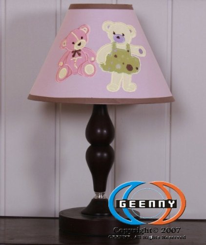 GEENNY Lamp Shade For Boutique Girl Teddy Bear 13 PCS Crib Bedding Set