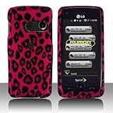 Hot Pink with Black Leopard Snap on Hard Skin Shell Cover Case for Lg Rumor ....