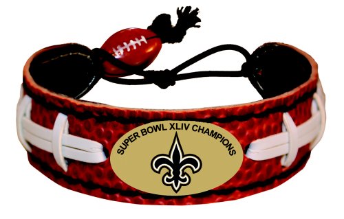 New Orleans Saints Super Bowl XLIV Champions Classic NFL Football Bracelet