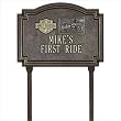 Harley Davidson Softail Medallion Lawn Plaque in Bronze and Gold Customize: Yes