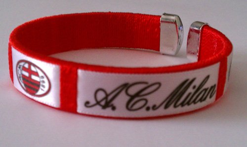 AC Milan Team Logo Italian Soccer Bracelet Wristband