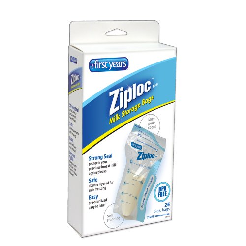 The First Years 25 Pack Ziploc Brand Milk Storage Bags (Discontinued by Manufacturer)