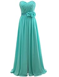 Strapless Sweetheart Open-Back Lace-Up Floor Length Bridesmaid Dress/Wedding Party Dress 