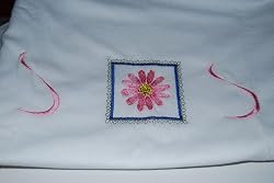 Embroidered Pink Flow in Box T on White Shirt Adult-S