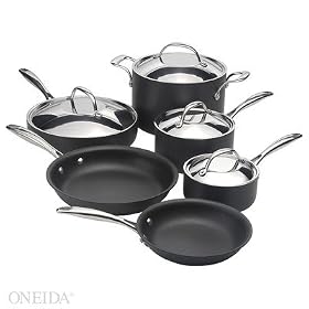 Oneida Kitchenware Hard Anodized Cookware Hard Anodized 10pc Cookware Set