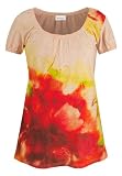 Avenue Plus Size Bold Bloom Ruched Neck Tunic Tee