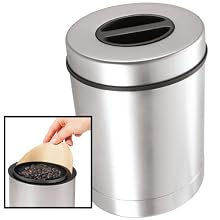 Oggi Stainless Steel Airtight Coffee Canister with Coffee Filter Compartment