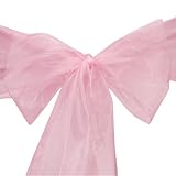 Organza Sash Pink - 10 Pack