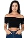 American Apparel Cotton Spandex Off-Shoulder Top