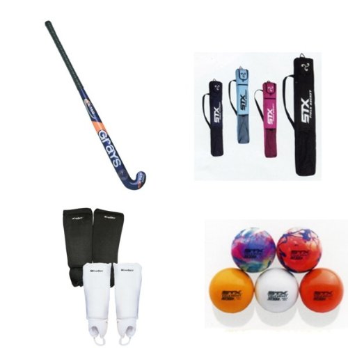 Childrens Toyshop  Sporting Goods : Grays GX 750 Junior Field Hockey Package (Length=30-Inch,Ball Color=White,Shin Guard=Youth Black,Bag Color=Black)