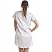 Camille Luxurious Knee Length Silver Print Satin Nightshirt