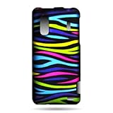 WIRELESS CENTRAL Brand Hard Snap-on Shield With RAINBOW ZEBRA Design Facepl ....
