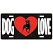 New  Love Rottweiler  License Plate Dog