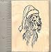 English Setter Santa Hat Rubber Stamp