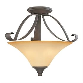 Magnolia Semi Flush Mount in Painted Bronze