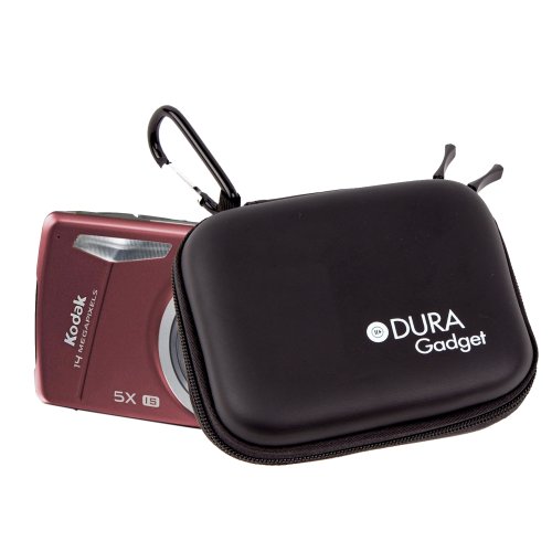 Hard Camera Case Black For Kodak EasyShare M552, M532, C183 & EasyShare Sport C123,With Carabiner Clip