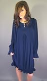 Norma Kamali Navy Flower Power Smocked Dress