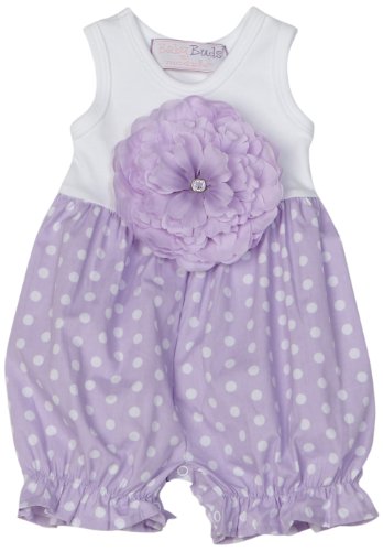Mud Pie Baby Buds Cotton Sunsuit, Purple, 0 - 6 Months
