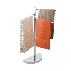 3 Arm Towel Rail 440mm Deep Aluminium With Anodised Silver Effect