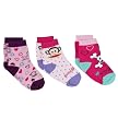 Toddler Girls Paul Frank Dots/Hearts Socks 3-pk. - 2T-5T