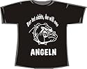 Der tut nichts, der will nur Angeln; T-Shirt schwarz
