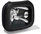 Metrokane Zippity Rabbit Polished Sterling Model-Black EVA Case